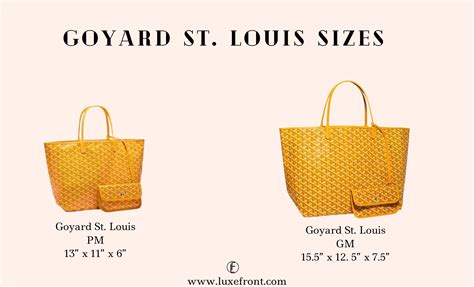 goyard mm size|goyard st louis size comparison.